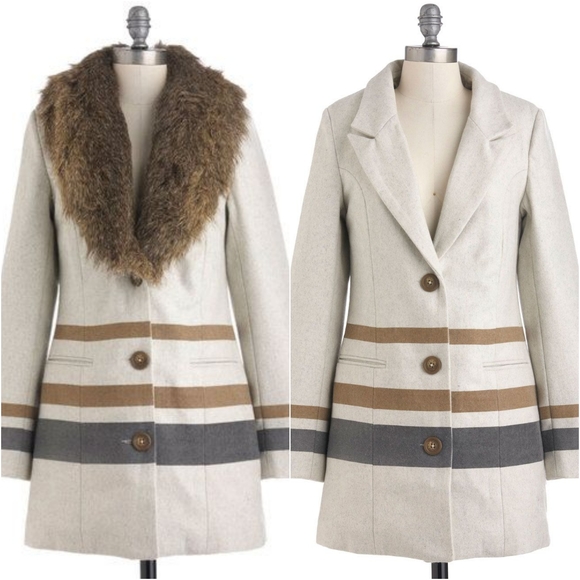 Anthropologie Gentle Fawn Storm Coat, size Large, multi color, faux fur - Picture 3 of 16